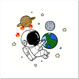 Baby Astronaut Like Earth Posters and Art